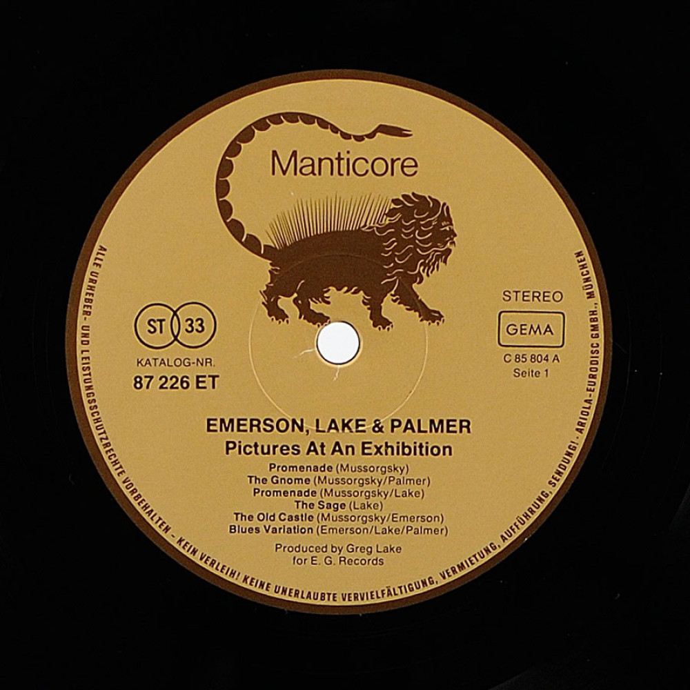 Emerson, Lake & Palmer, Pictures At An Exhibition (LP)