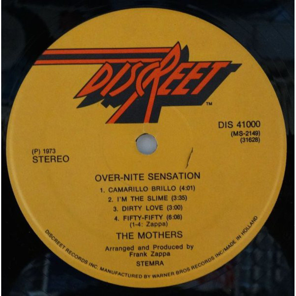 Mothers Of Invention, Over- Nite Sensation (Original) (LP)