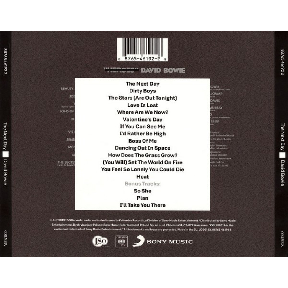 David Bowie, The Next Day (Deluxe Ed.)