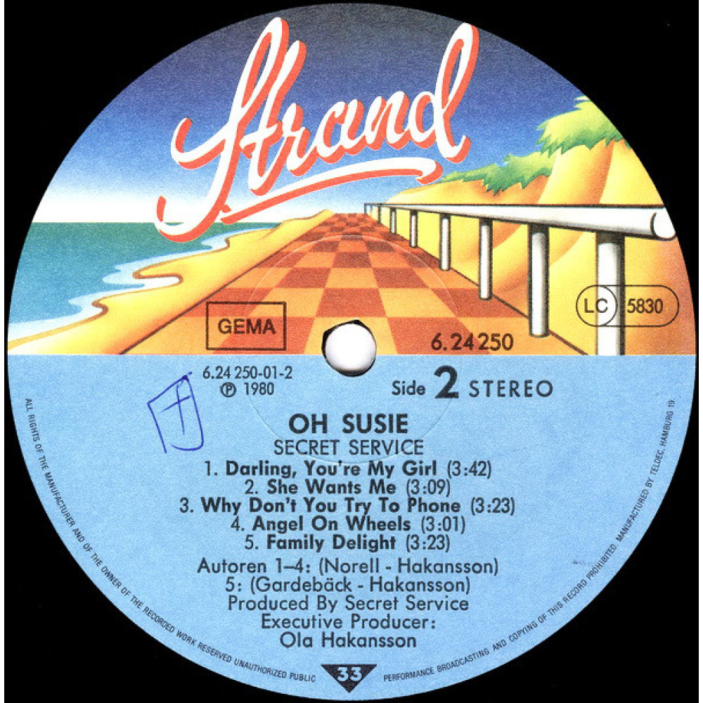Secret Service, Oh Susie (Original) (LP)