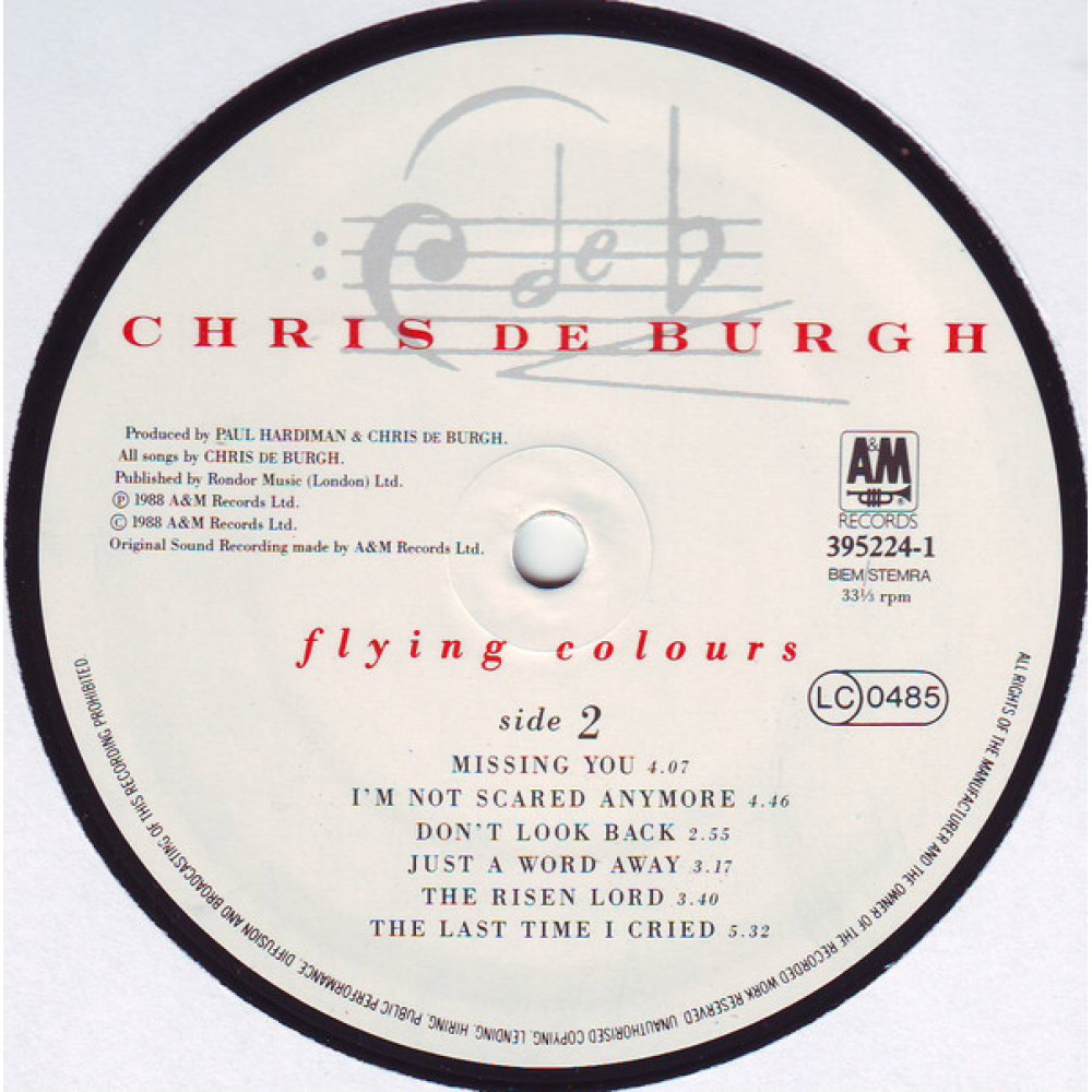 Chris de Burgh, Flying Colours (LP)