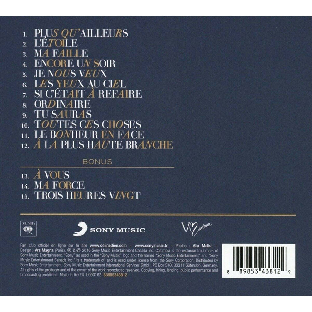 Celine Dion - Encore Un Soir (CD)