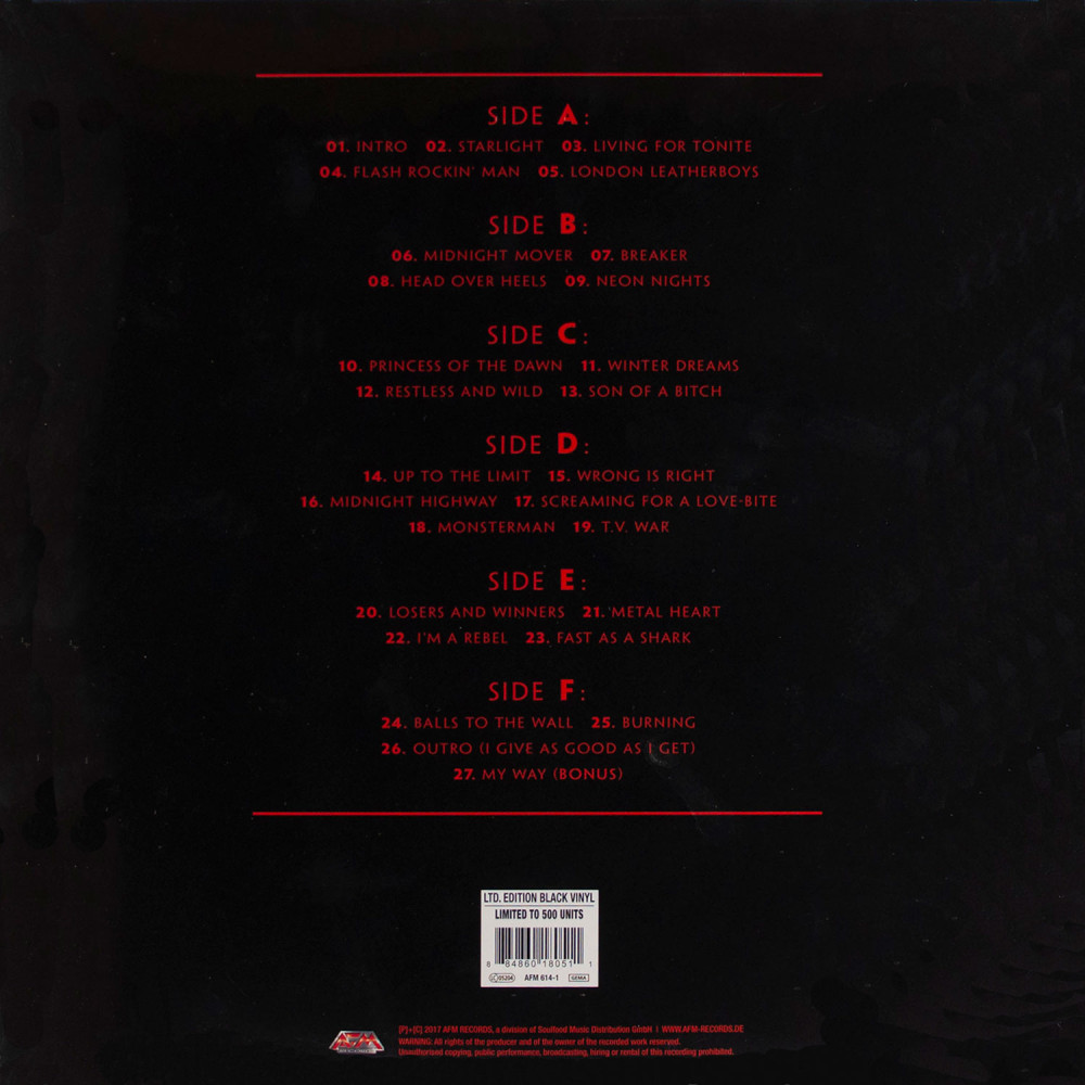 Dirkschneider - Live-Back To The Roots-Accepted! | Limited Edition (3 LP)