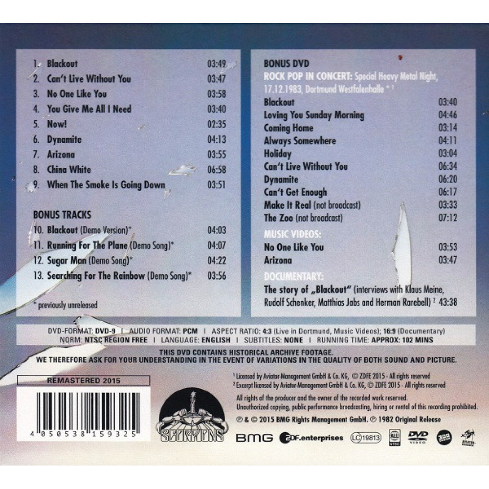 Scorpions - Blackout (CD+DVD)