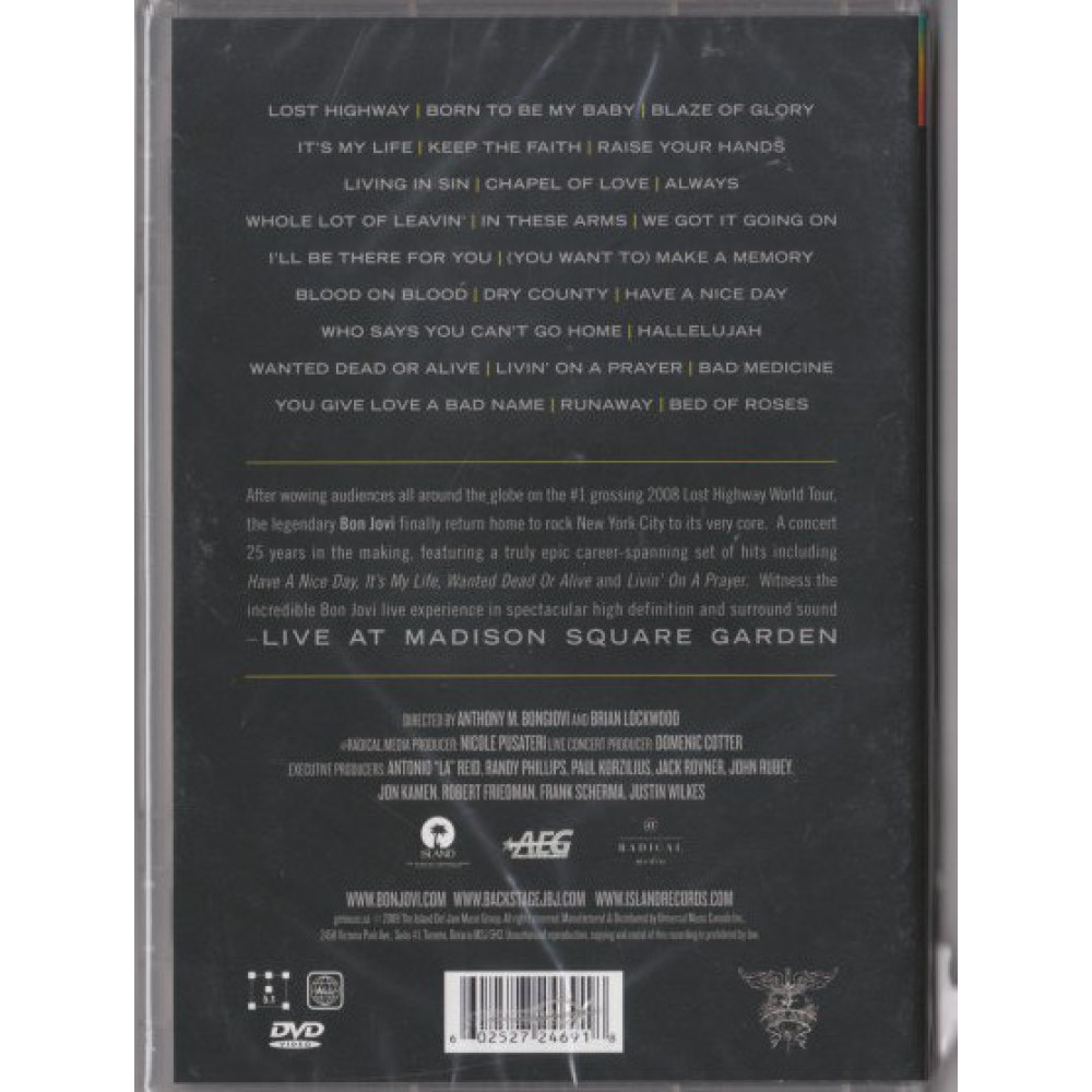 Bon Jovi, Live At Madison Square Garden