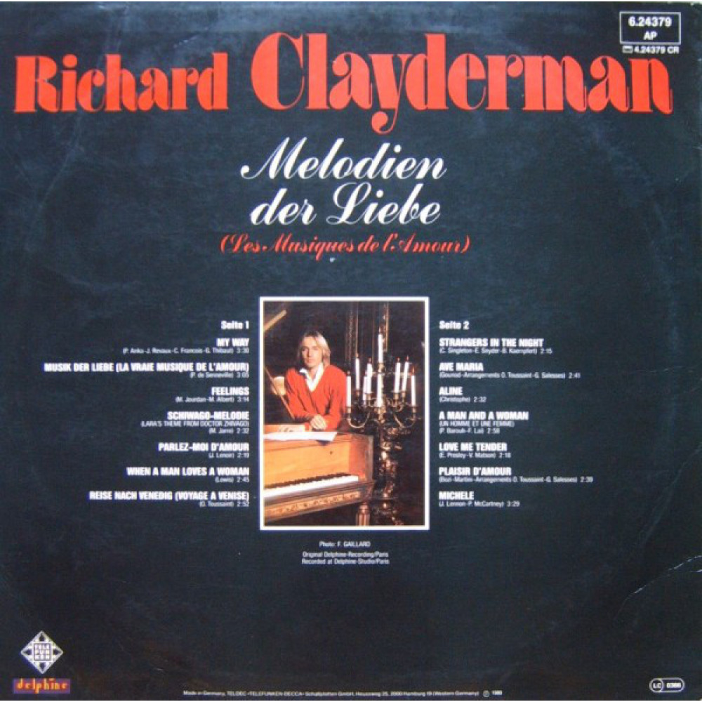 Richard Clayderman, Melodien Der Liebe (LP)