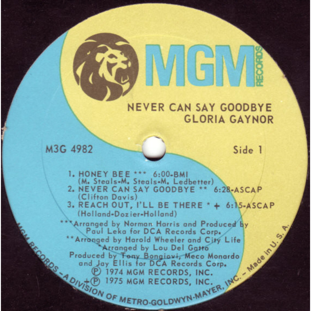 Gloria Gaynor, Never Can Say Goodbye