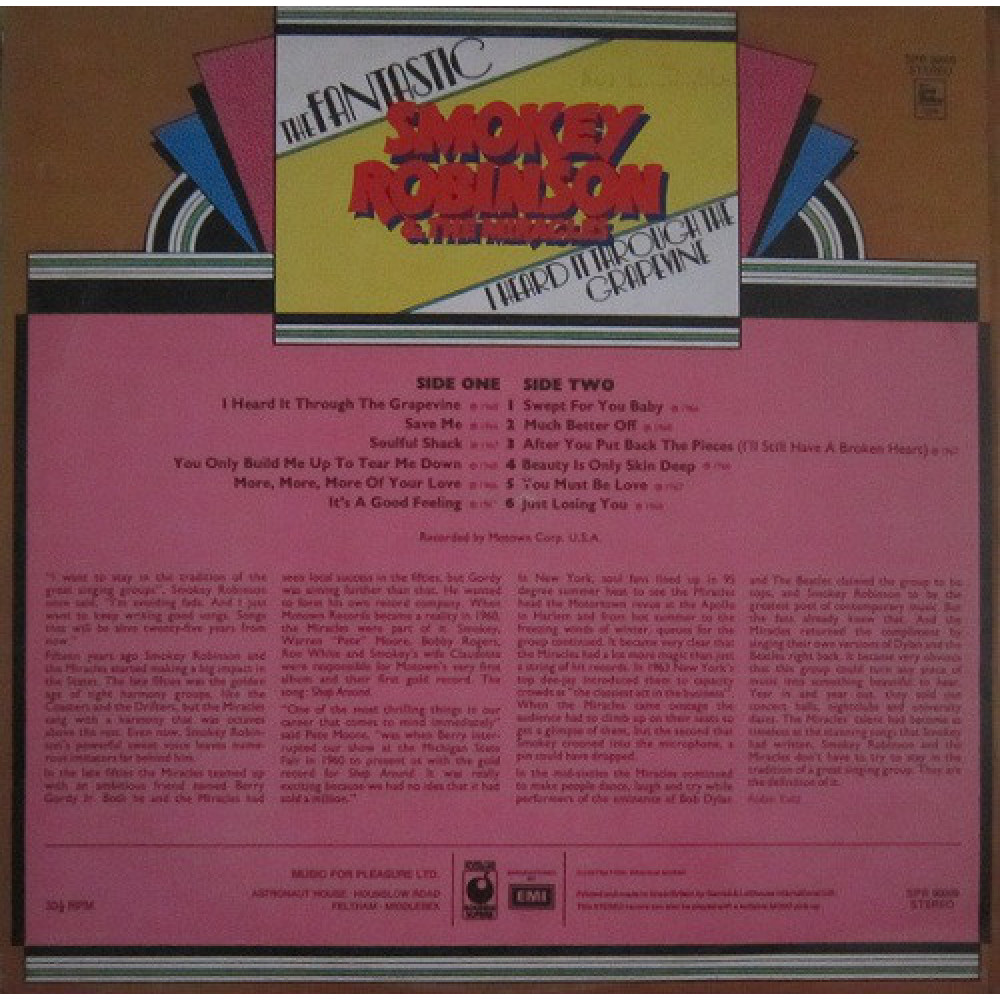 Smokey Robinson & The Miracles, The Fantastic Smokey Robinson & The Miracles (LP)