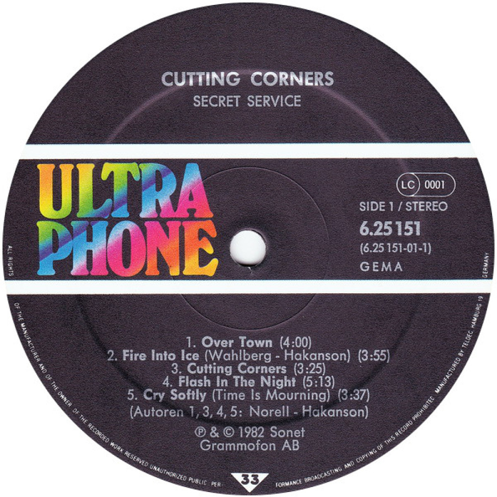 Secret Service, Cutting Corners (LP)