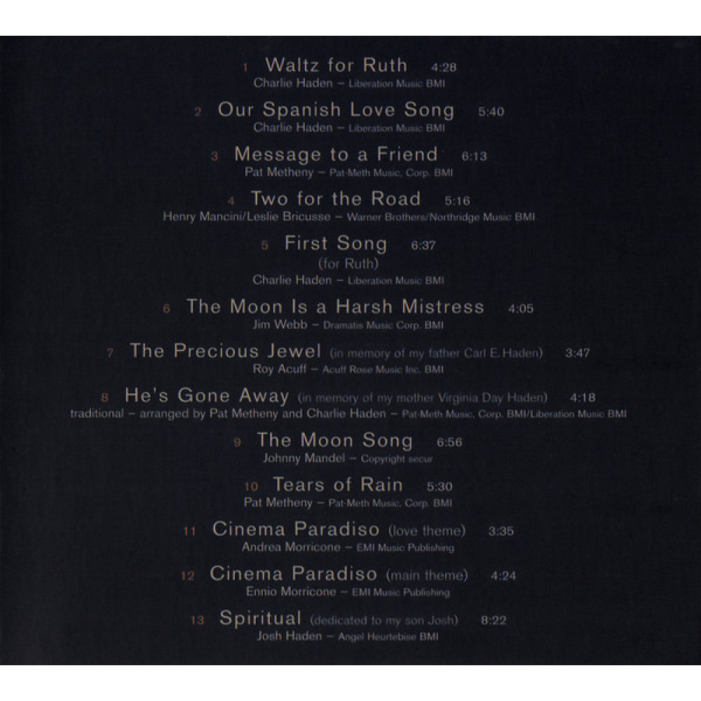Haden / Metheny, Beyond The Missouri Sky (Digipack)