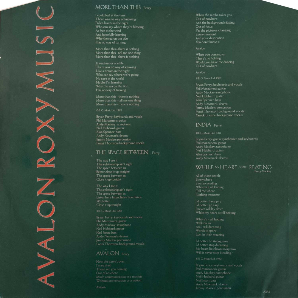 Roxy Music - Avalon (LP)