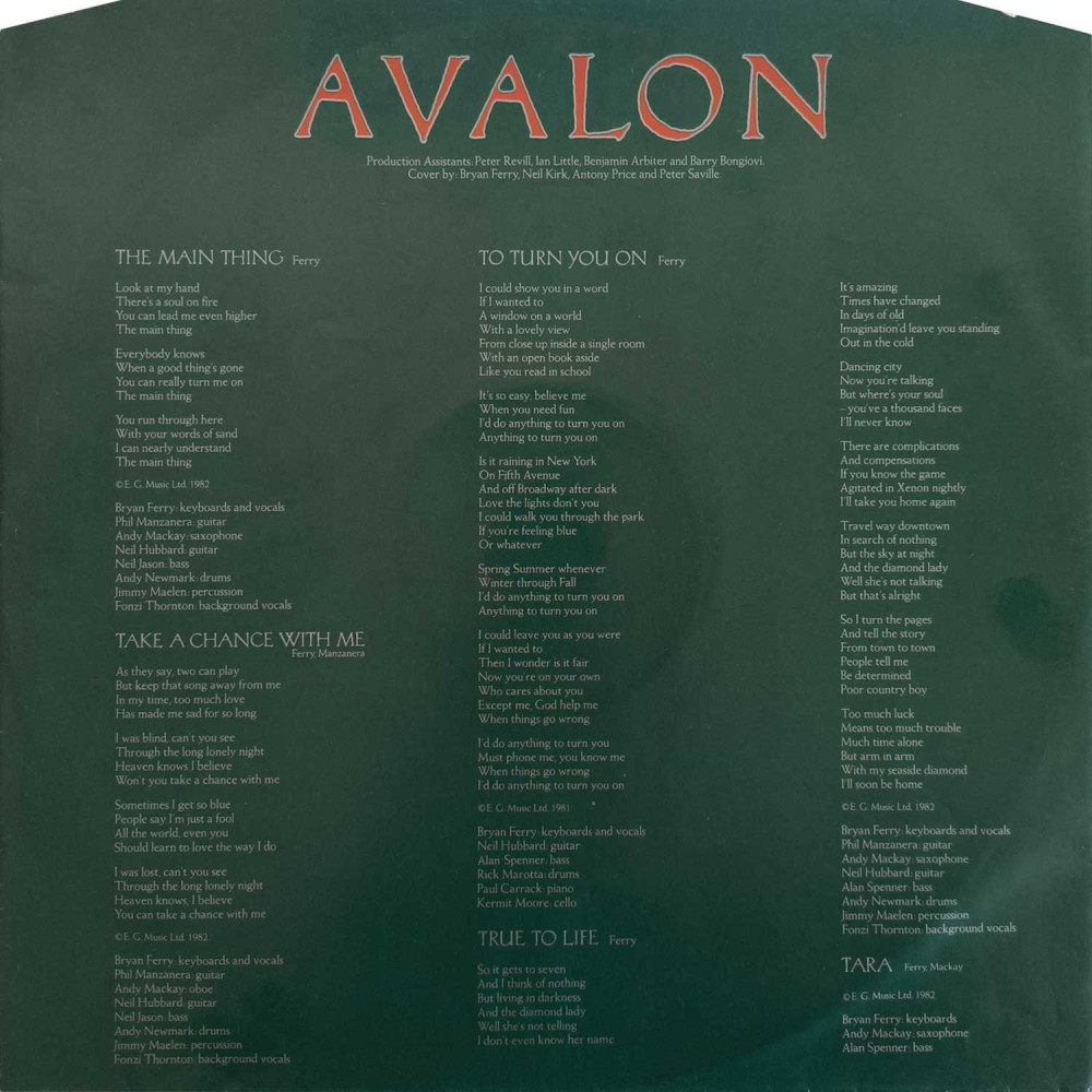 Roxy Music - Avalon (LP)