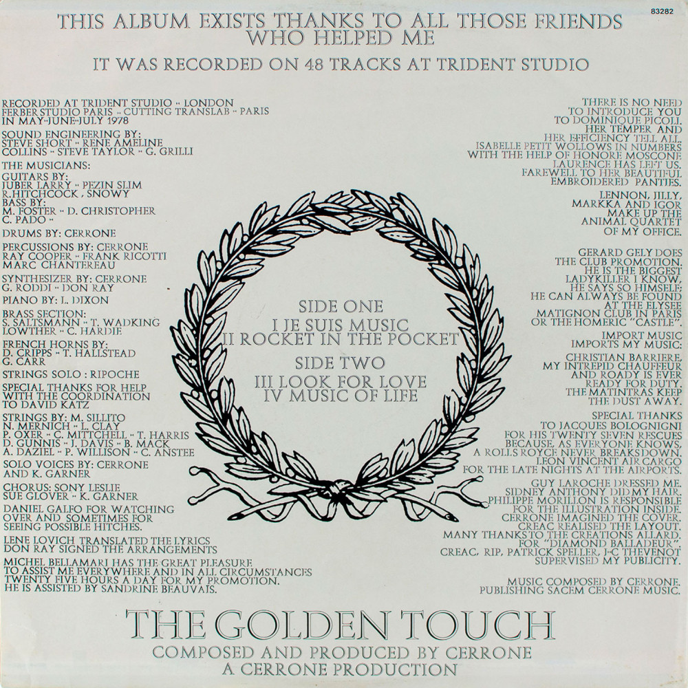 Cerrone, The Golden Touch (G/F) (Ins.) (LP)