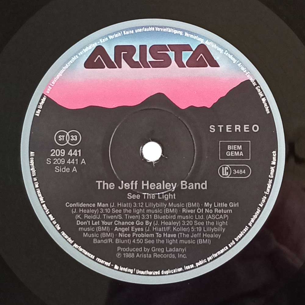 Jeff Healey Band - See The Light (LP)