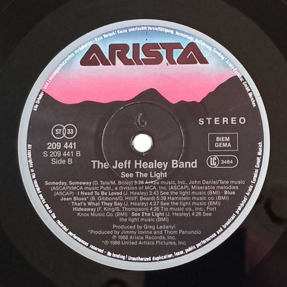 Jeff Healey Band - See The Light (LP)