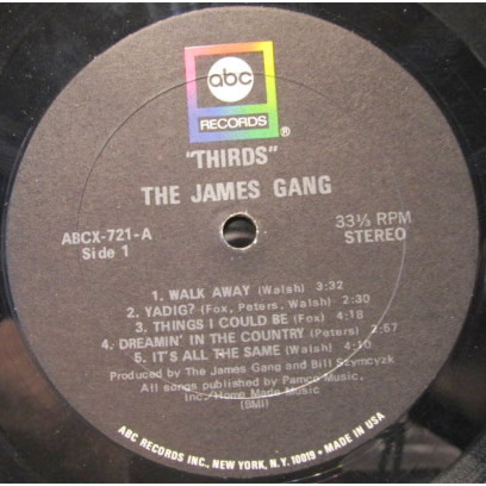 James Gang, Thirds (Original) (LP)