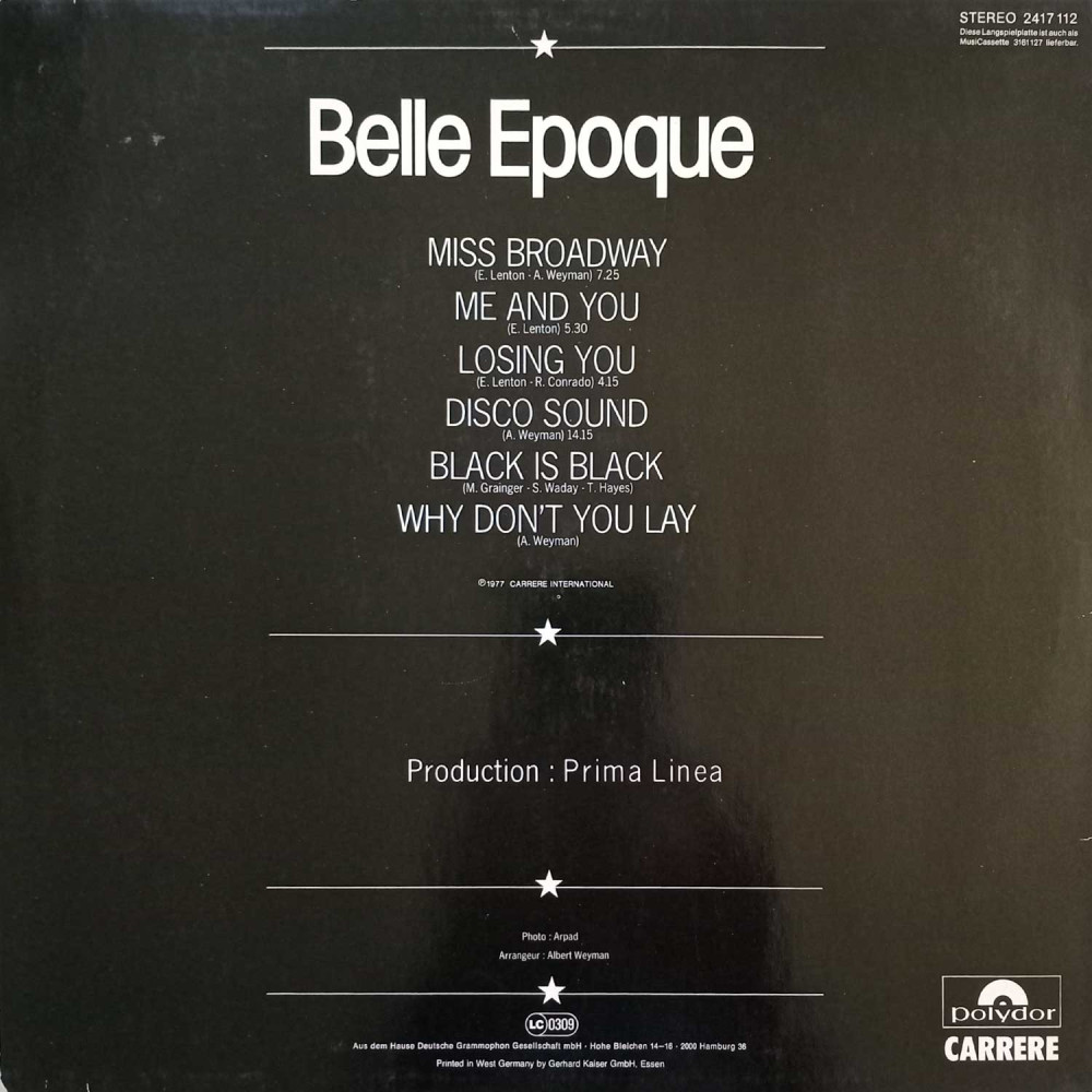 Belle Epoque - Black Is Black (LP)