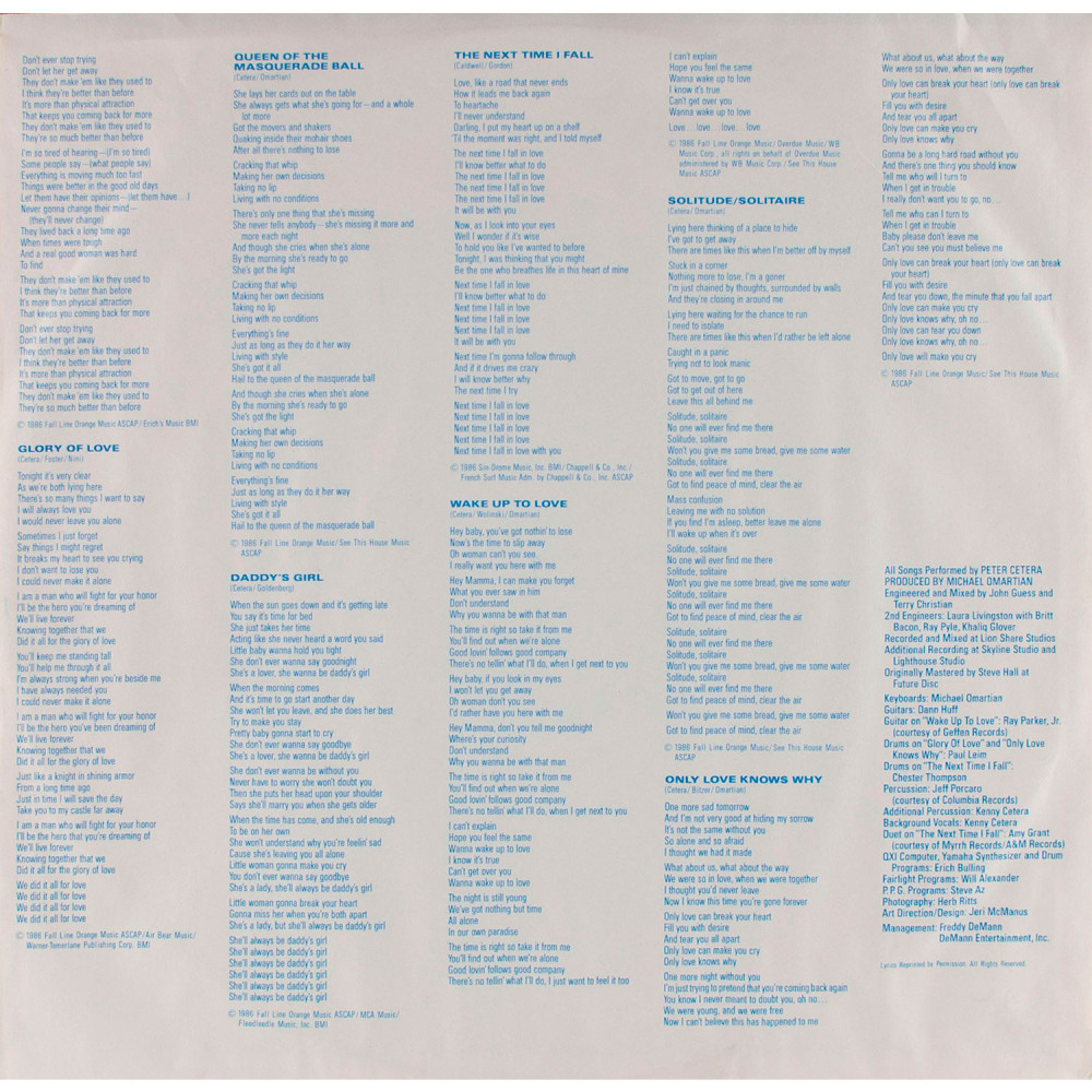 Peter Cetera, Solutude/Solitaire (USA) (LP)