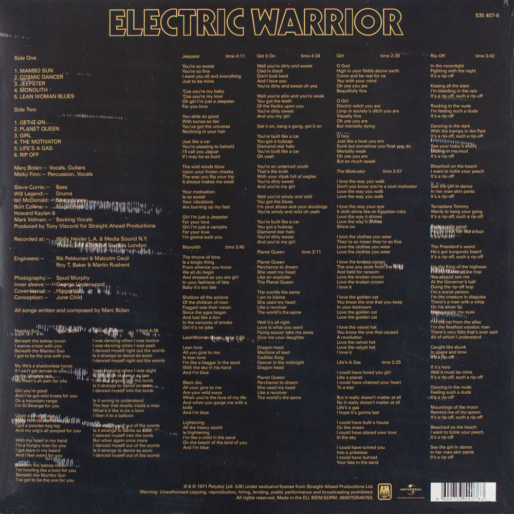 T.Rex - Electric Warrior (LP)