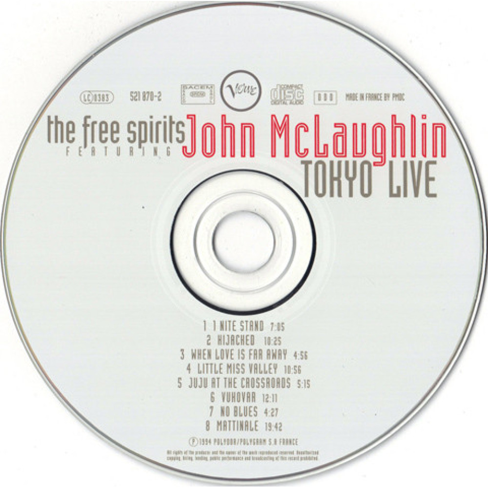 The Free Spirits Featuring John McLaughlin – Tokyo Live (CD)