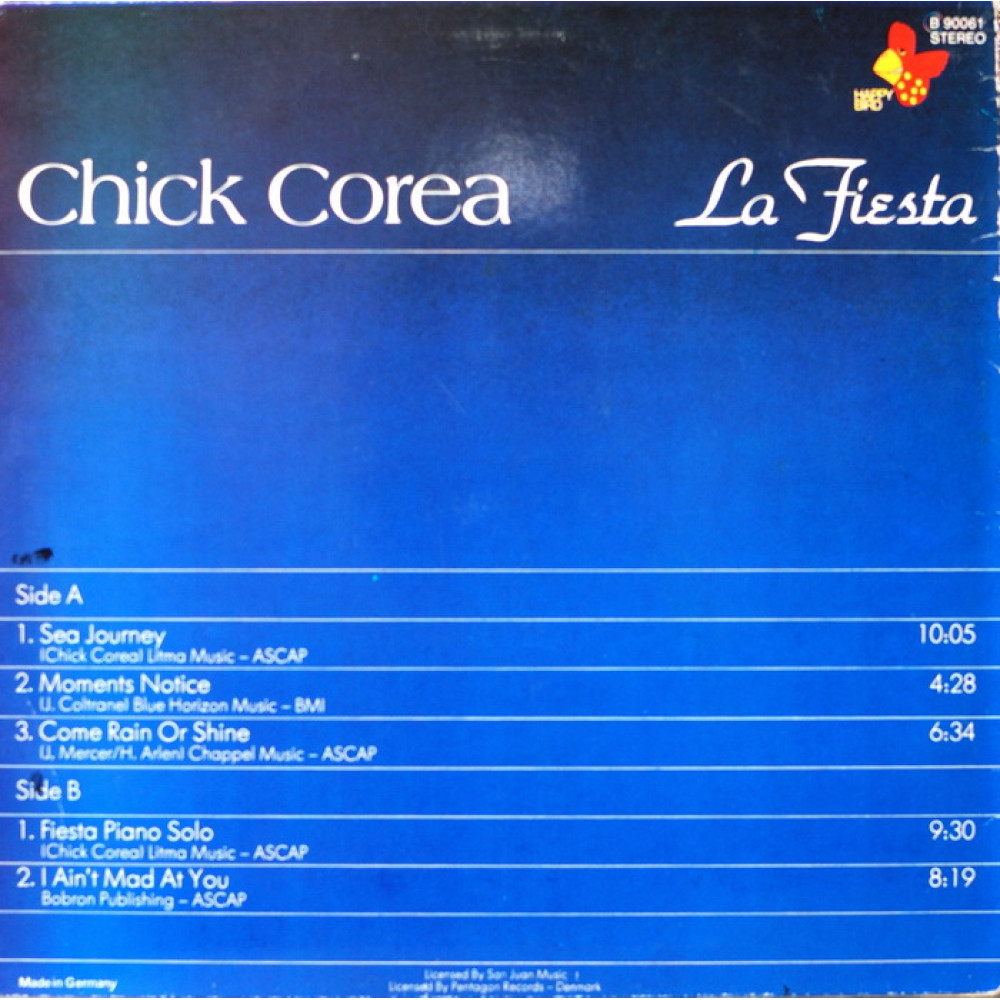 Chick Corea, La Fiesta (1967) (LP)
