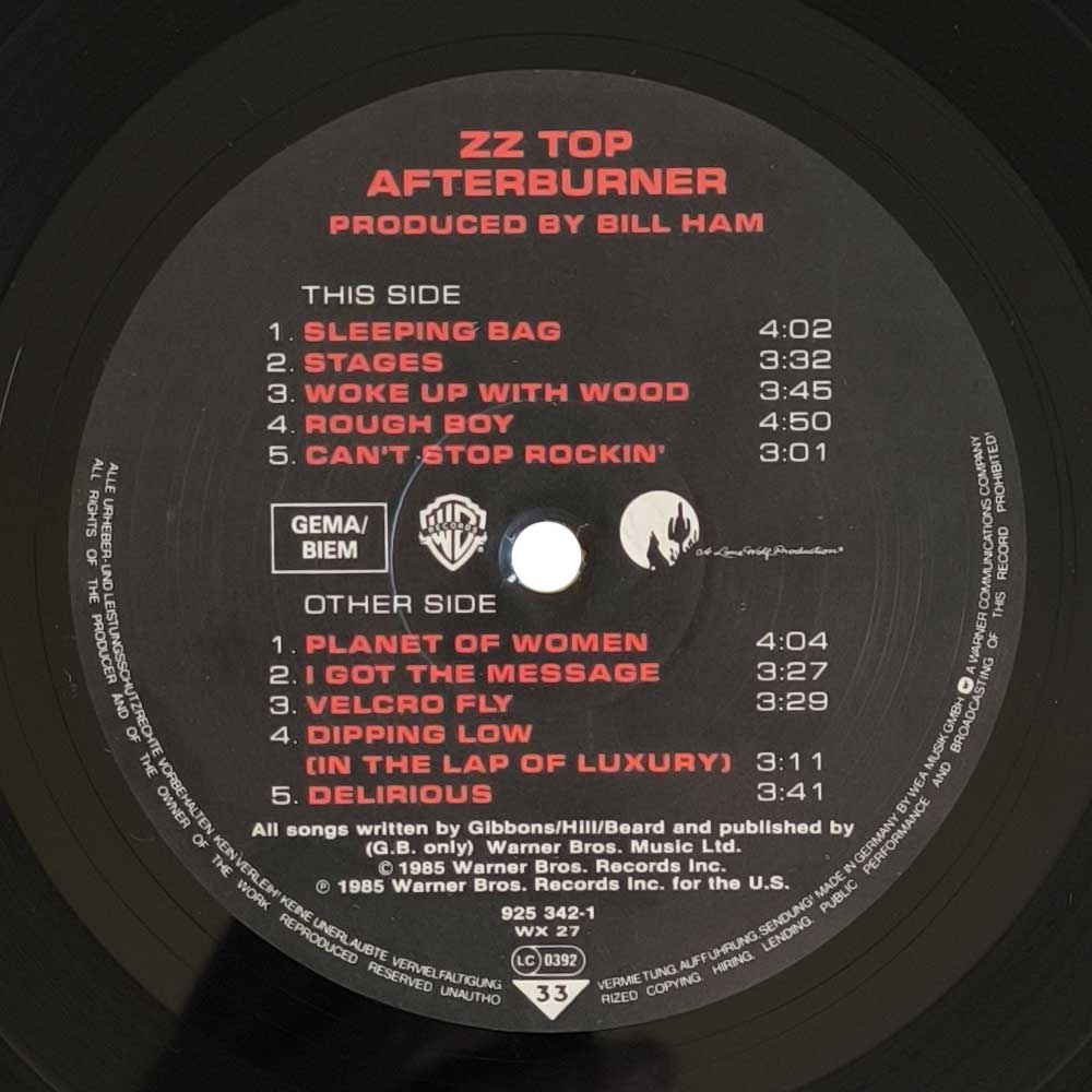 ZZ Top - Afterburner (LP)