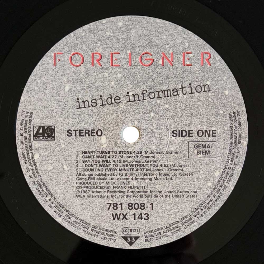 Foreigner - Inside Information (LP)