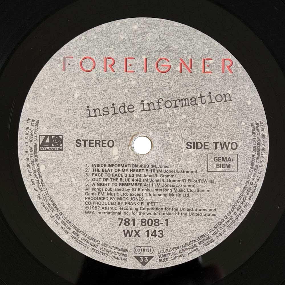 Foreigner - Inside Information (LP)