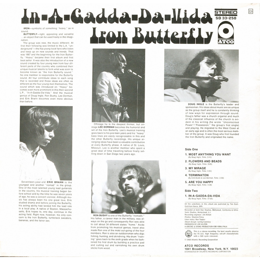 Iron Butterfly, In-A-Gadda-Da-Vida (1968) (LP)