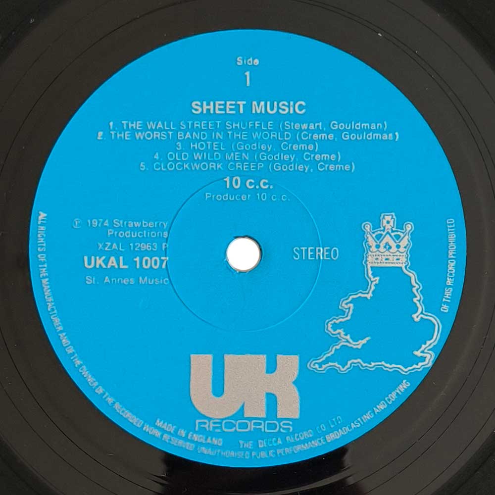 10cc - Sheet Music (LP)