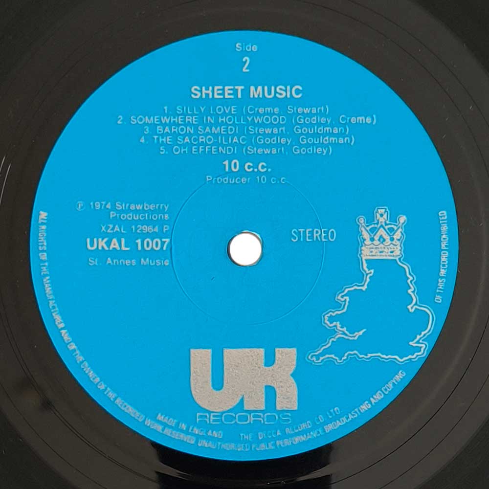 10cc - Sheet Music (LP)