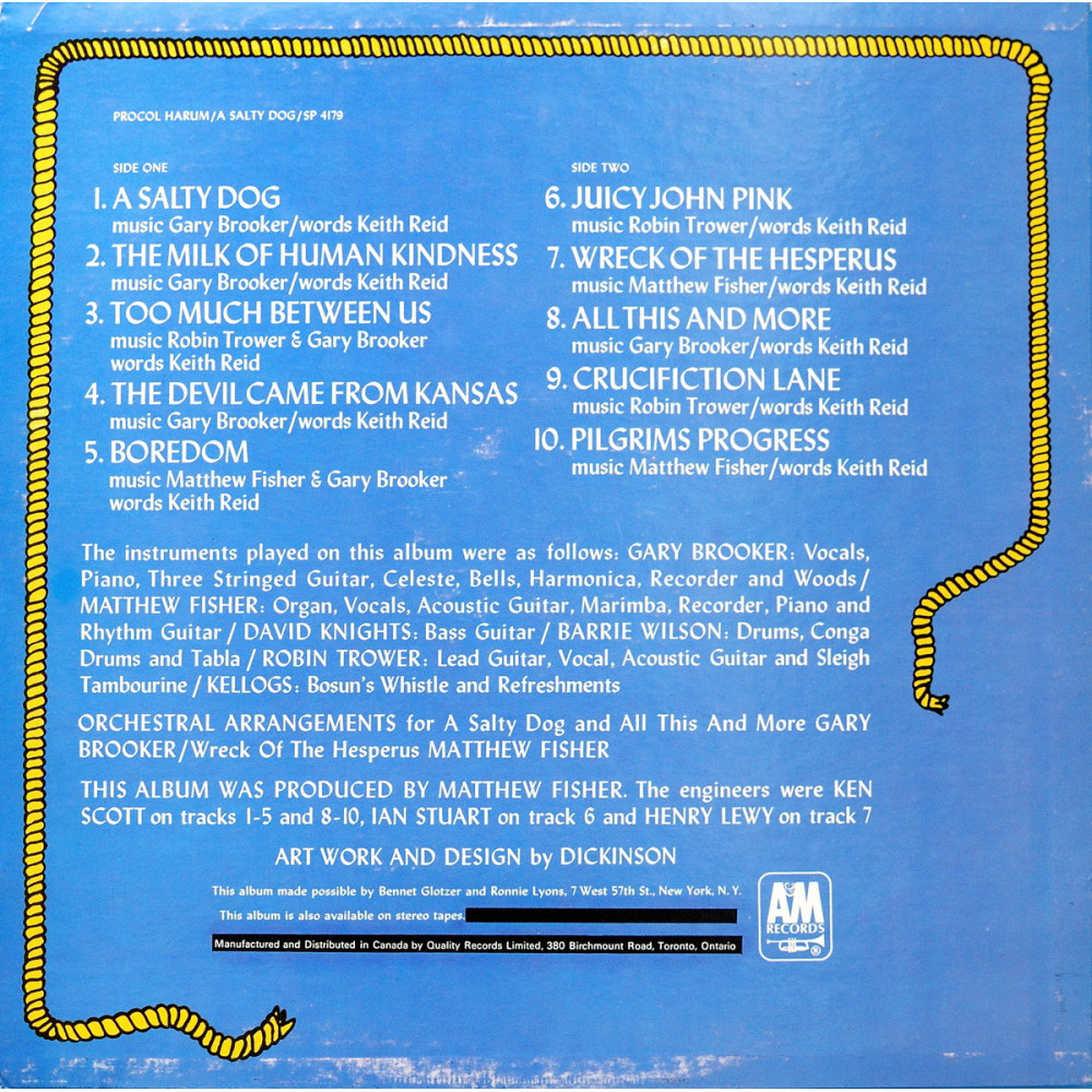 Procol Harum, A Salty Dog (Orig., Canada) (LP)