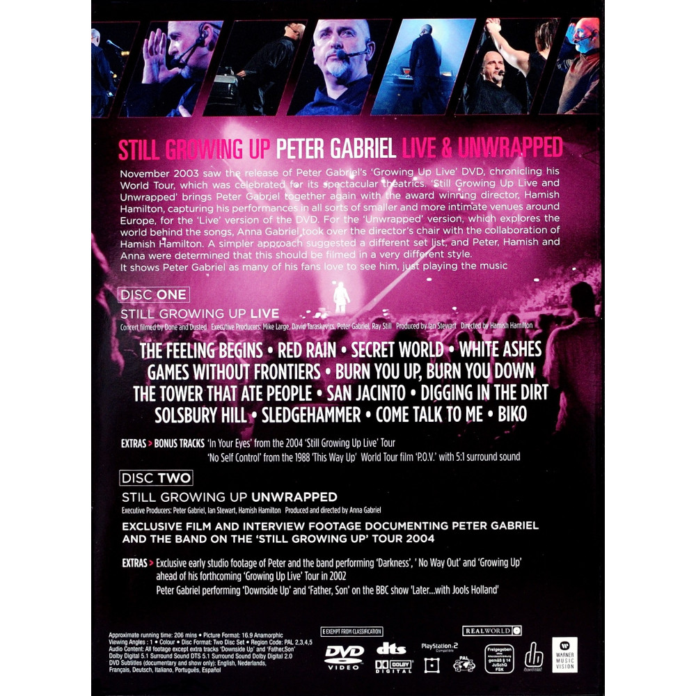Peter Gabriel, Still Growing Up - Live & Unwrapped (2 DVD)