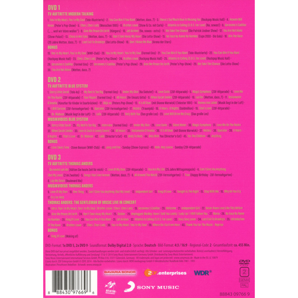Modern Talking, 30 The Ultimate Fan-Edition (3 DVD-Box)