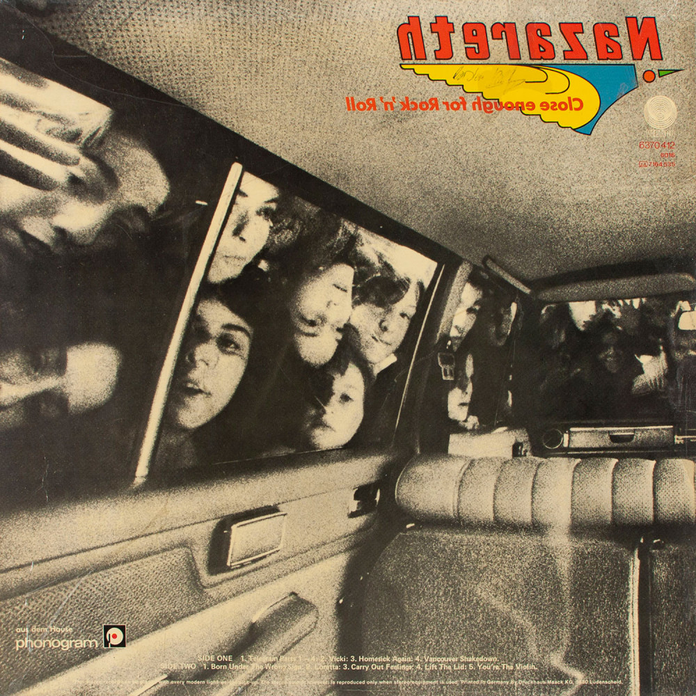 Nazareth, Close Enough For Rock 'n' Roll (G/f)(Ins.) (1St Press) (USA) (LP)