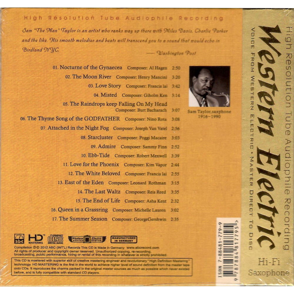 Various - Western Electric Sound Hi-Fi Saxophone (HD Mastering CD)