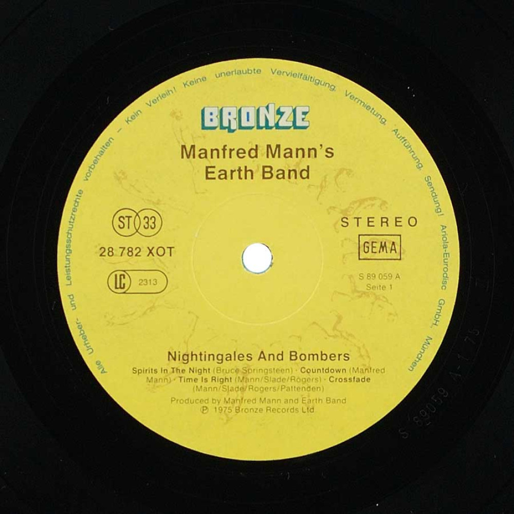 Manfred Mann's Earth Band - Nightingales And Bombers (LP)