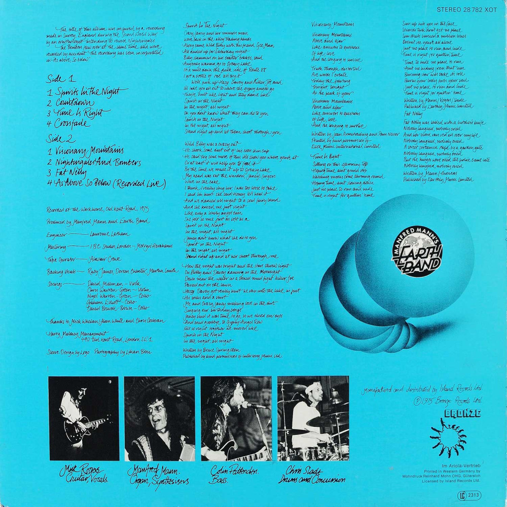 Manfred Mann's Earth Band - Nightingales And Bombers (LP)