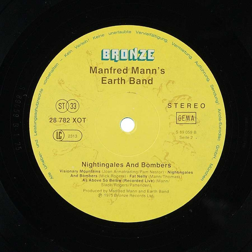 Manfred Mann's Earth Band - Nightingales And Bombers (LP)