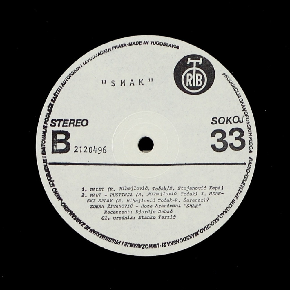 Smak - Zasto Ne Volim Sneg (LP)