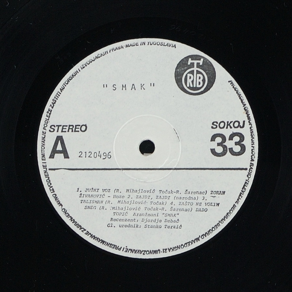 Smak - Zasto Ne Volim Sneg (LP)