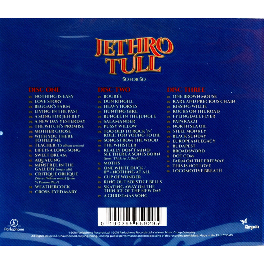 Jethro Tull, 50 For 50 Celebrating Jethro Tull`s 50Th Anniversary (3 CD)