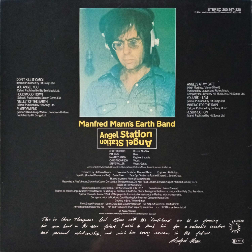 Manfred Mann's Earth Band - Angel Station (1St Press) (LP)