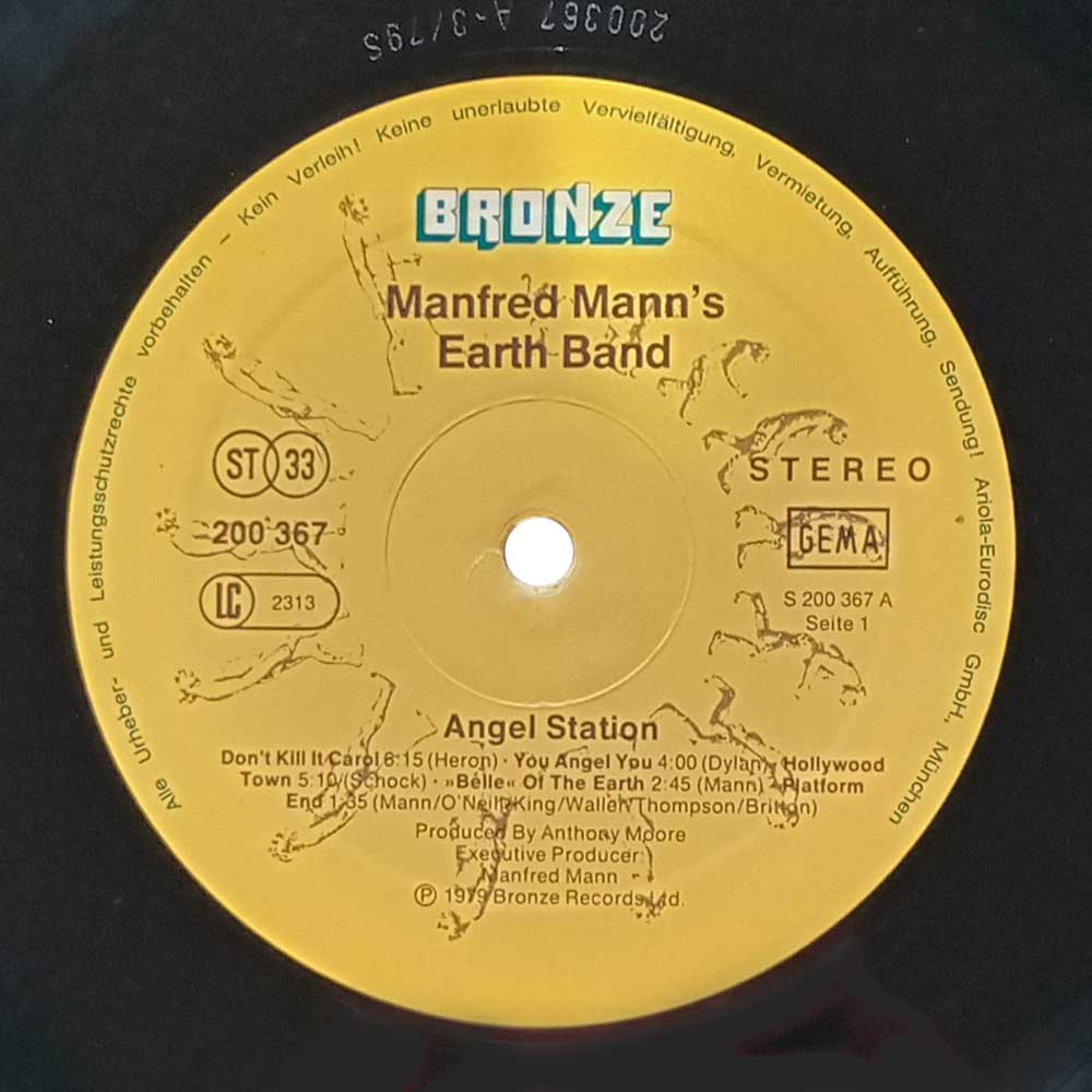 Manfred Mann's Earth Band - Angel Station (1St Press) (LP)