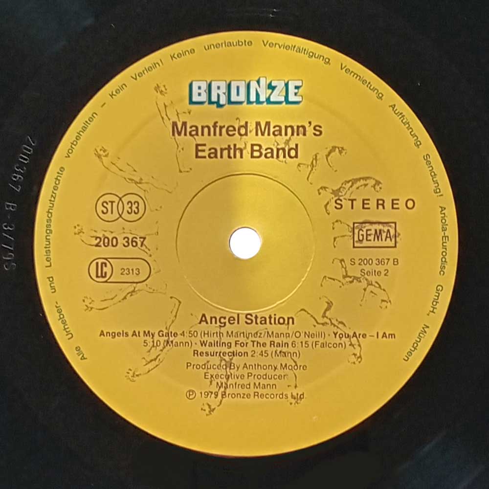 Manfred Mann's Earth Band - Angel Station (1St Press) (LP)