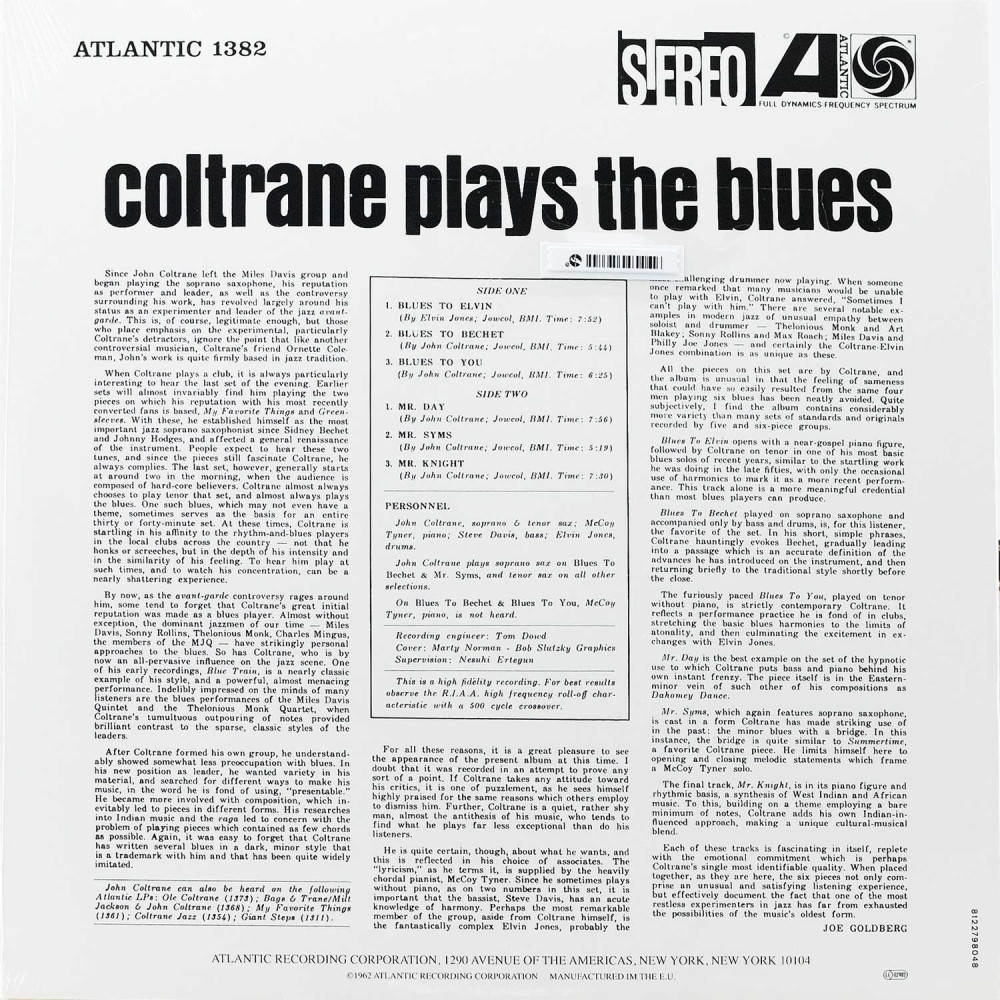 John Coltrane - Coltrane Plays The Blues (LP)