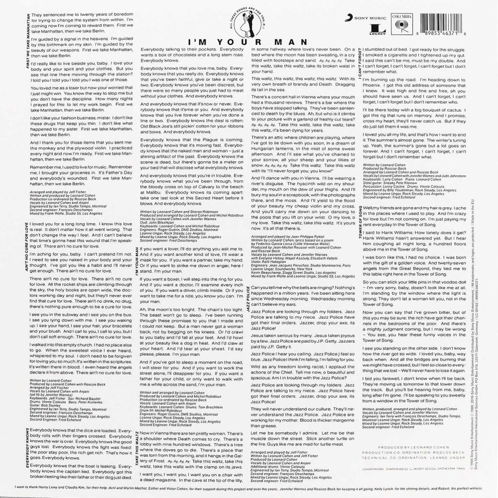 Leonard Cohen - I`m Your Man (LP)
