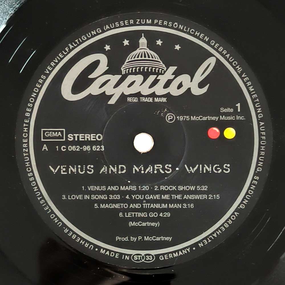 Wings - Venus And Mars (G/f) (LP)