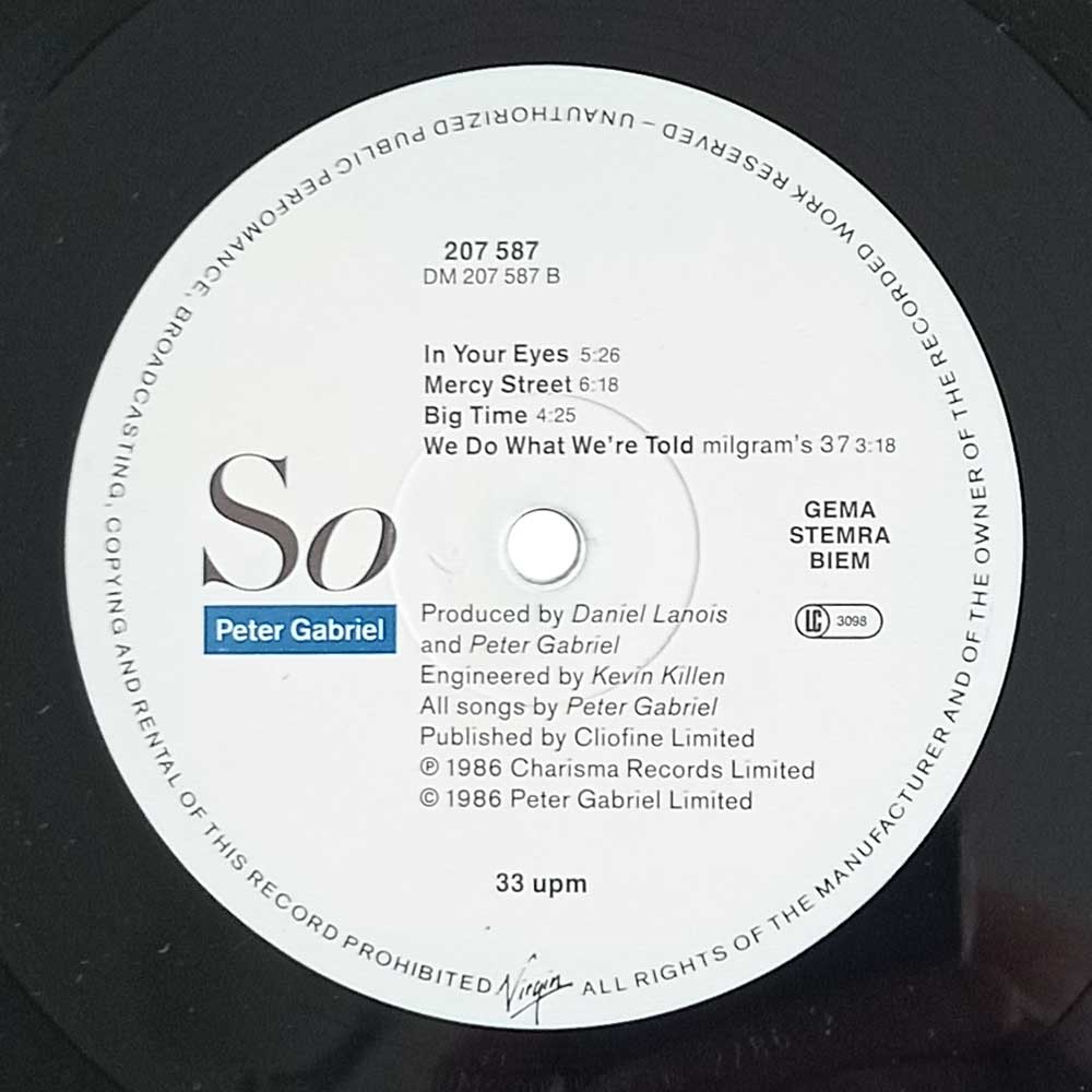 Peter Gabriel - So (LP)