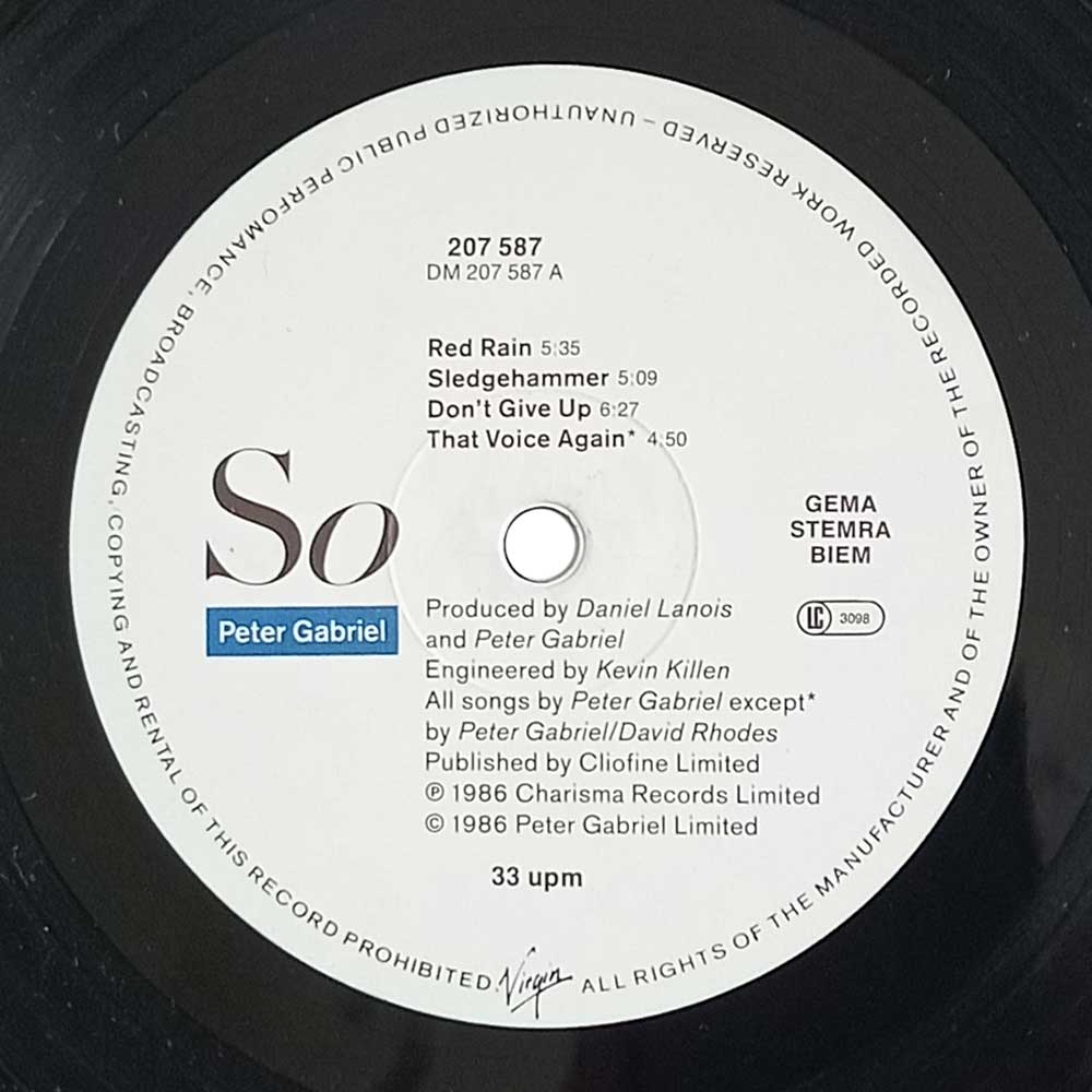 Peter Gabriel - So (LP)